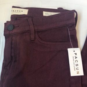 Burgundy/maroon Jeggings